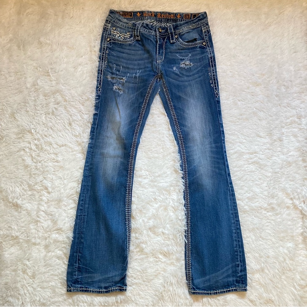Rock Revival Kai distressed bootcut jeans